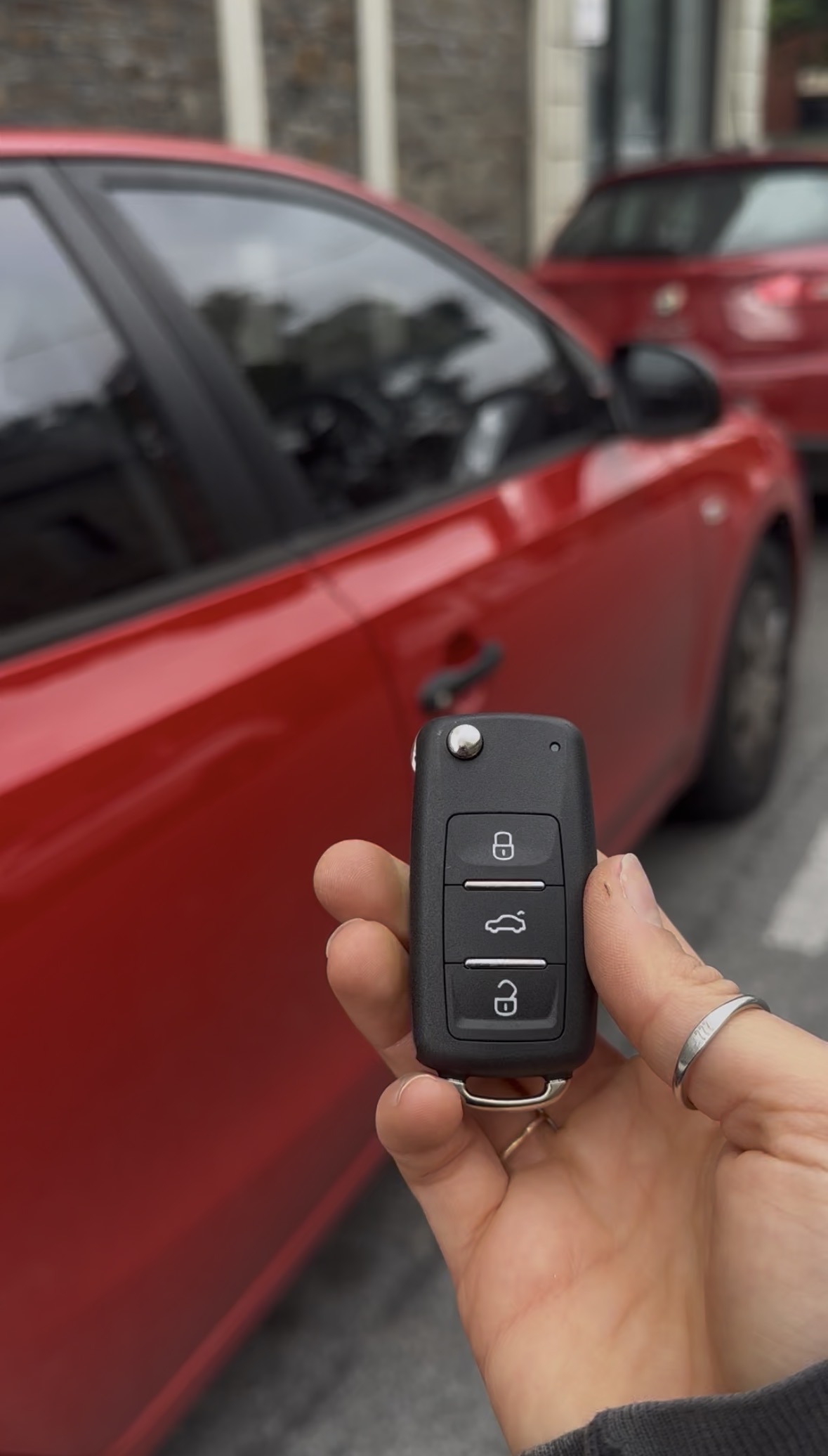 Replacement car key prepared by automotive locksmith in Adelaide
